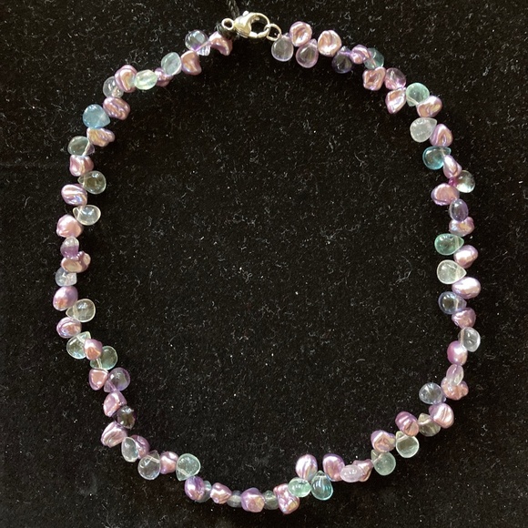 Honora Violet Keshi Cultured Freshwater Pearl & Bead 18 Inch Necklace/NEW! - Picture 1 of 2